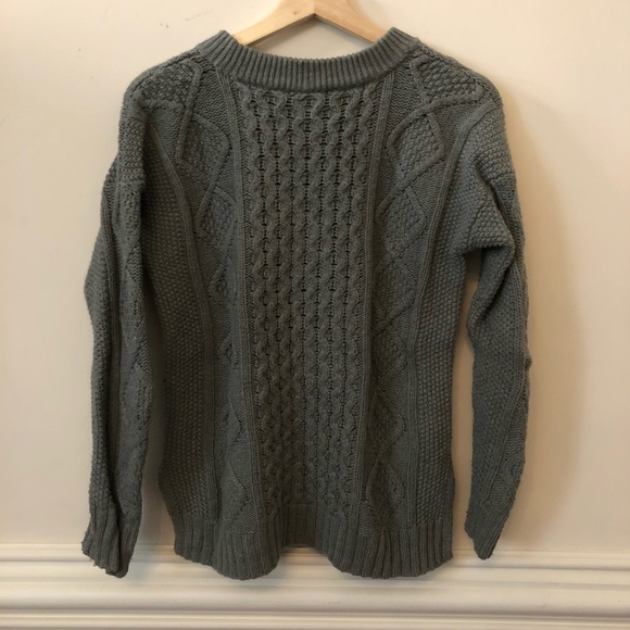 Sold! Madewell Classic Cableknit Pullover in Green - Picture 6 of 6